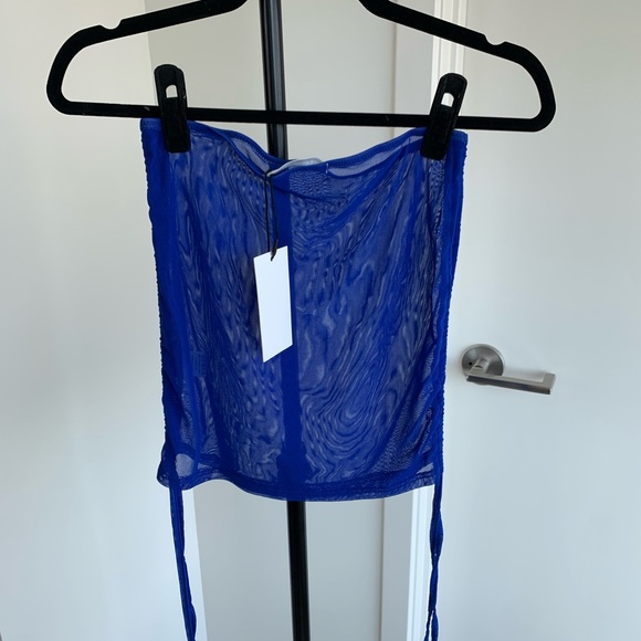NWT Royal Blue Two Piece Bathing Suit Cover up - Picture 10 of 11